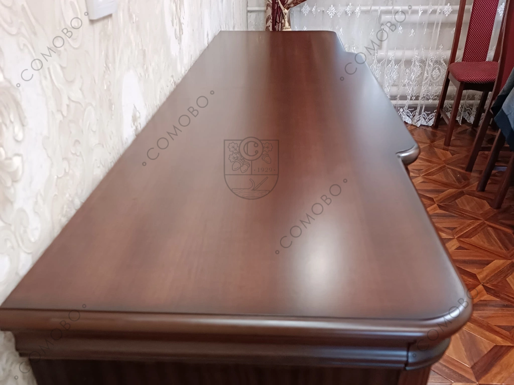 Комод большой «Василиса» с выступом, дерево, шпон, цвет махагон патина
