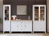 Комод «Форест», линейка от бренда IKEA, 3 ящика,2 двери, массив сосны, цвет белый/светло-коричневый